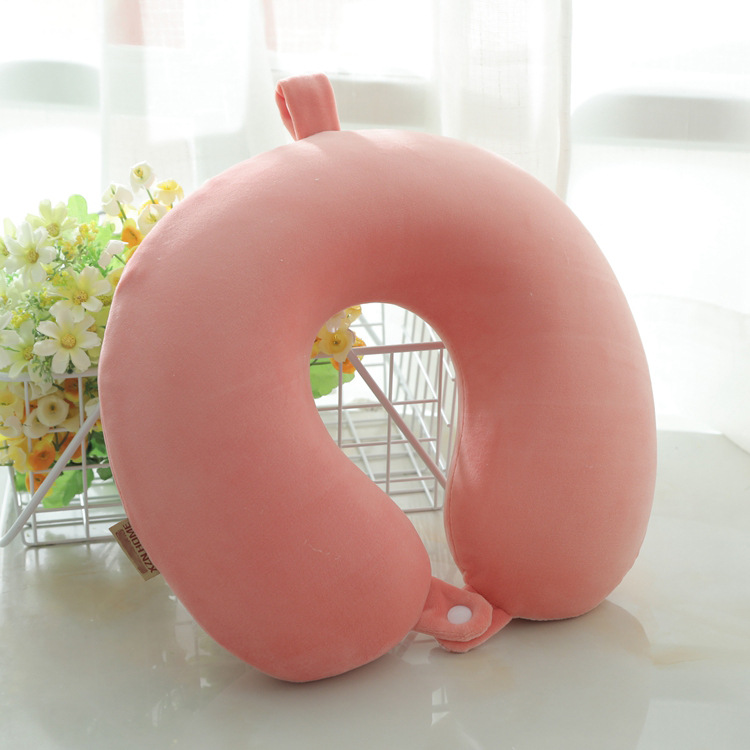 Memory Pillow U-Shaped Pillow Core Travel Neck Pillow U-Shaped Neck Pillow Logo Embroidery U-Shaped Pillow Solid Color Memory Foam U-Shaped Pillow