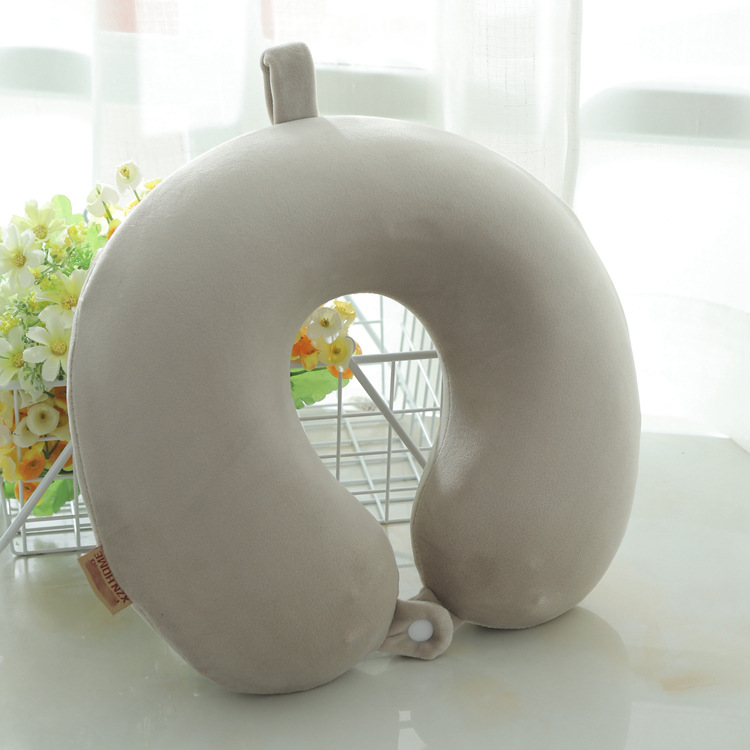 Memory Pillow U-Shaped Pillow Core Travel Neck Pillow U-Shaped Neck Pillow Logo Embroidery U-Shaped Pillow Solid Color Memory Foam U-Shaped Pillow