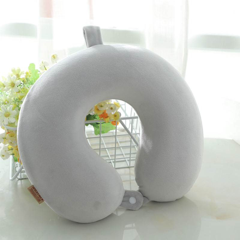 Memory Pillow U-Shaped Pillow Core Travel Neck Pillow U-Shaped Neck Pillow Logo Embroidery U-Shaped Pillow Solid Color Memory Foam U-Shaped Pillow