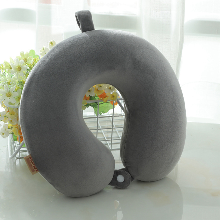 Memory Pillow U-Shaped Pillow Core Travel Neck Pillow U-Shaped Neck Pillow Logo Embroidery U-Shaped Pillow Solid Color Memory Foam U-Shaped Pillow