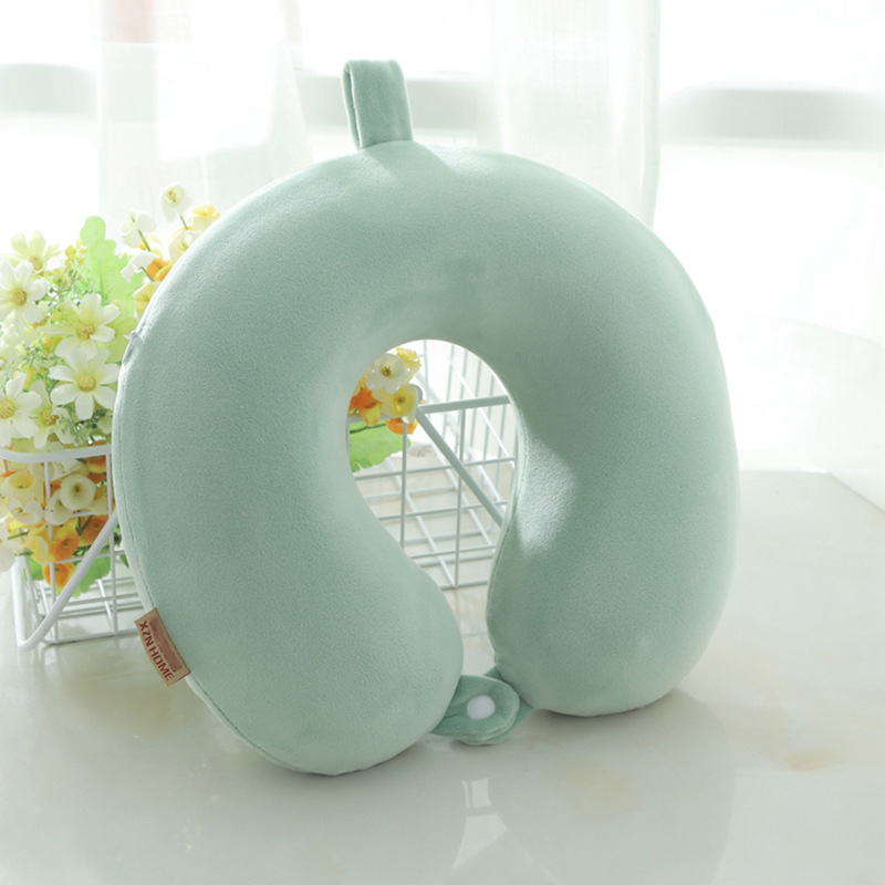 Memory Pillow U-Shaped Pillow Core Travel Neck Pillow U-Shaped Neck Pillow Logo Embroidery U-Shaped Pillow Solid Color Memory Foam U-Shaped Pillow