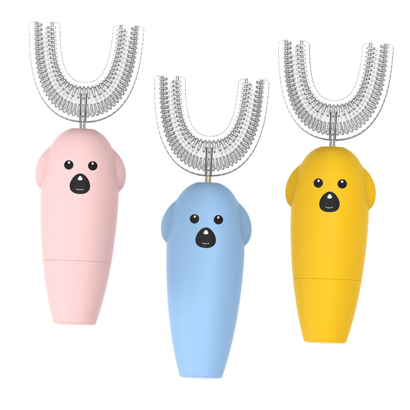 U-Shaped Children&#039;s Electric Toothbrush Disinfection Drying Ultrasonic Charging Intelligent U-Shaped Toothbrush 2-12 Years Old