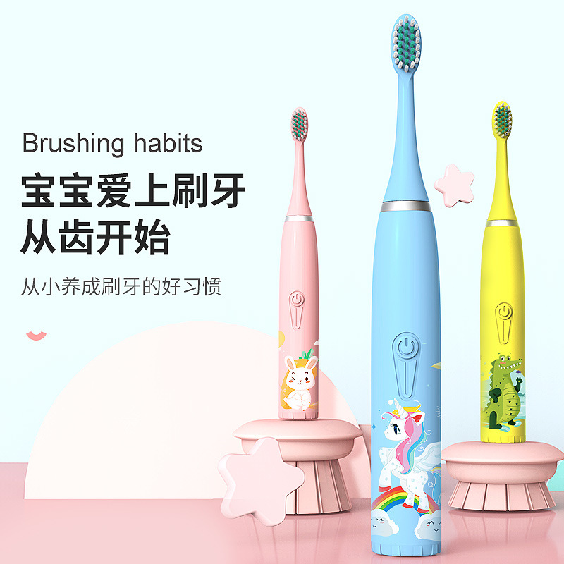 Water Toothpick DuPont Soft Bristle Small Brush Head Smart Toothbrush Kids Oral Irrigator Children Electric Toothbrush