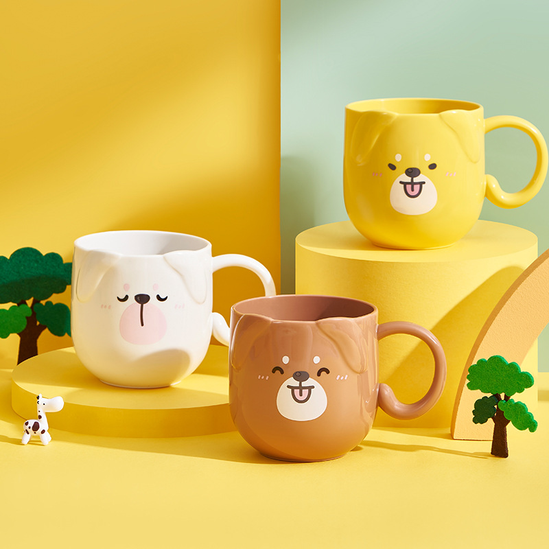 New Baby Toothbrush Cup Puppy Cartoon Gargle Cup Easy to Clean Cute Cup Toothbrush Cup for Children Anti-Fall Cup
