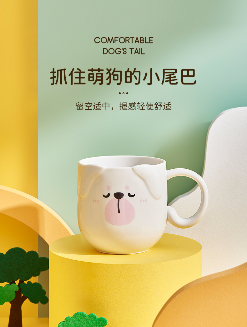 New Baby Toothbrush Cup Puppy Cartoon Gargle Cup Easy to Clean Cute Cup Toothbrush Cup for Children Anti-Fall Cup