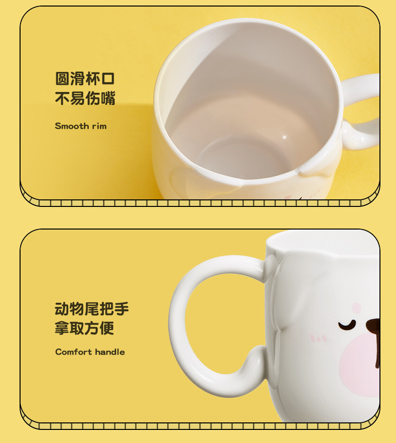 New Baby Toothbrush Cup Puppy Cartoon Gargle Cup Easy to Clean Cute Cup Toothbrush Cup for Children Anti-Fall Cup