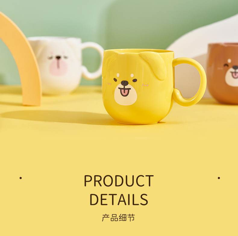 New Baby Toothbrush Cup Puppy Cartoon Gargle Cup Easy to Clean Cute Cup Toothbrush Cup for Children Anti-Fall Cup