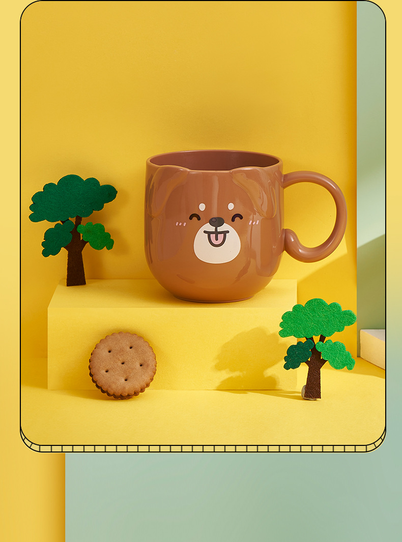 New Baby Toothbrush Cup Puppy Cartoon Gargle Cup Easy to Clean Cute Cup Toothbrush Cup for Children Anti-Fall Cup