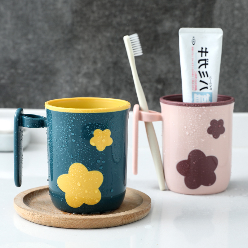 Plastic Cup Tooth Cup Gargle Cup Cartoon Two-Color Cups Wholesale Cup Children&#039;s Toothbrush Storage Washing Cup Drinking Cup