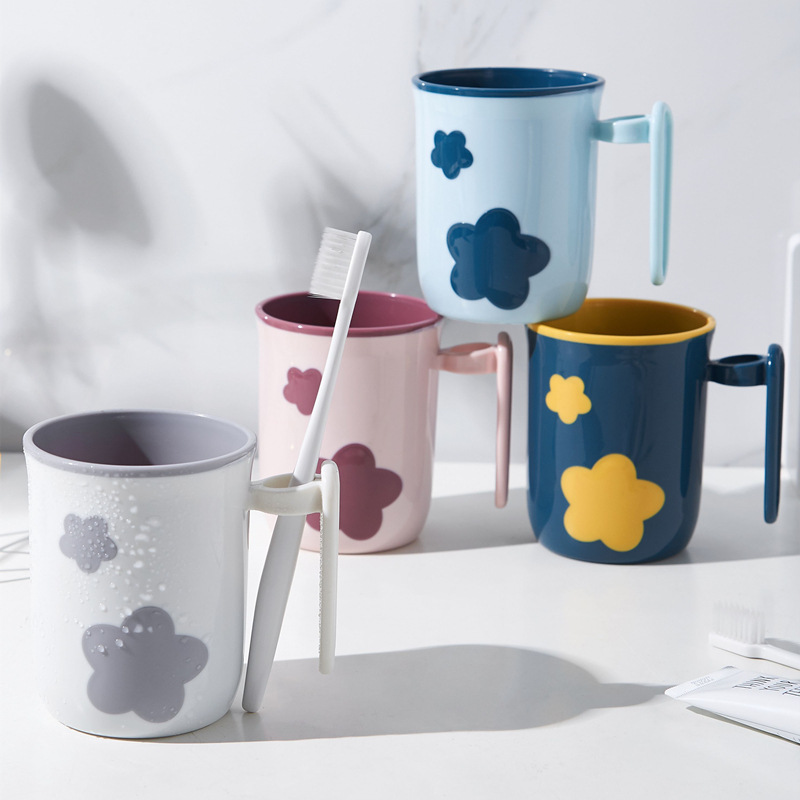 Plastic Cup Tooth Cup Gargle Cup Cartoon Two-Color Cups Wholesale Cup Children&#039;s Toothbrush Storage Washing Cup Drinking Cup