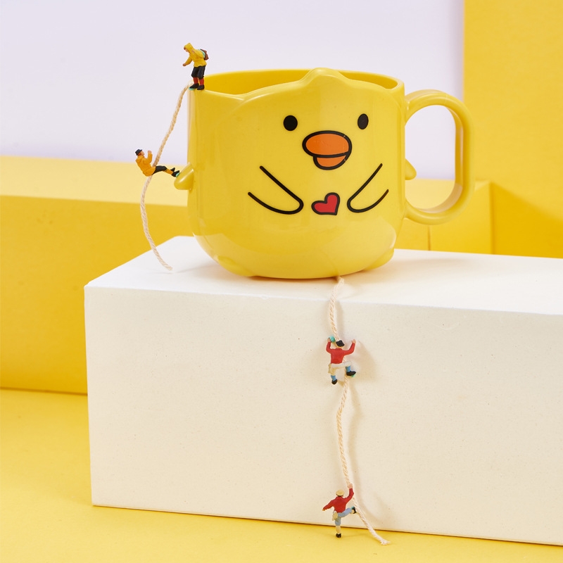 J6266 Small Yellow Duck Cup Children&#039;s Mouthwash Cup Cup Cute Tooth Cup Household Mouthwash Cup Cup Cartoon Toothbrush Cup
