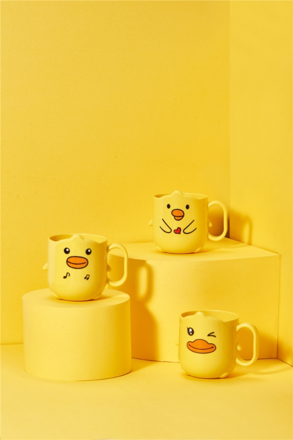 J6266 Small Yellow Duck Cup Children's Mouthwash Cup Cup Cute Tooth Cup Household Mouthwash Cup Cup Cartoon Toothbrush Cup
