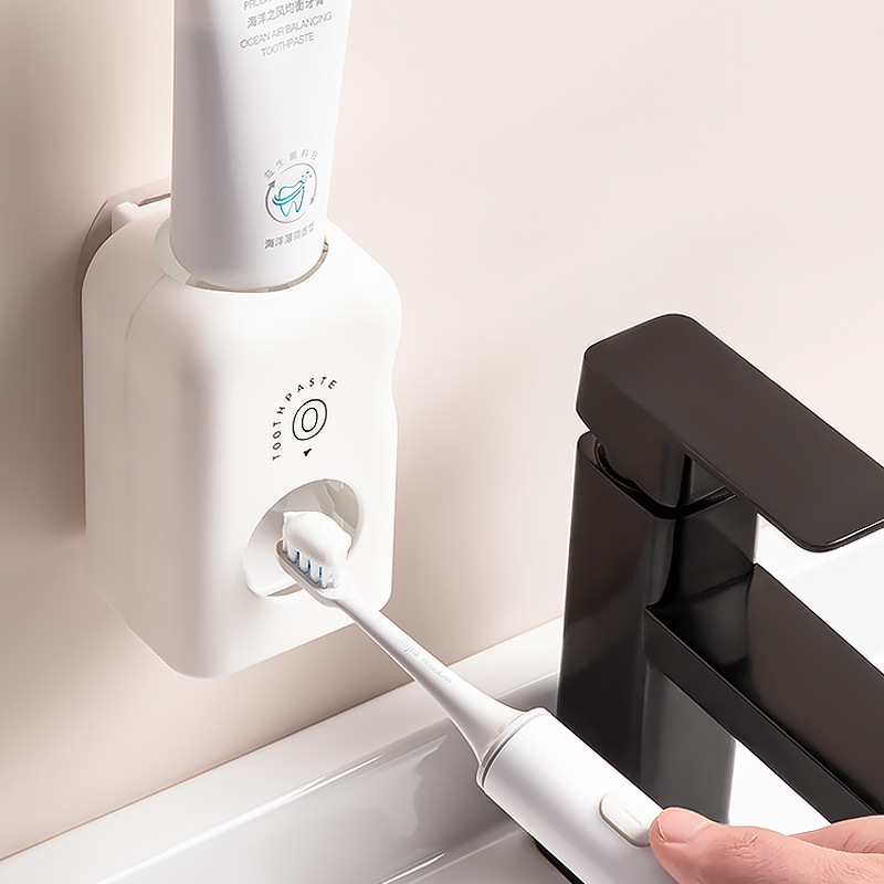 Creative Automatic Children&#039;s Toothpaste Gadget Home Wall-Mounted Toothbrush Toothpaste Rack Put Toothpaste Squeezer