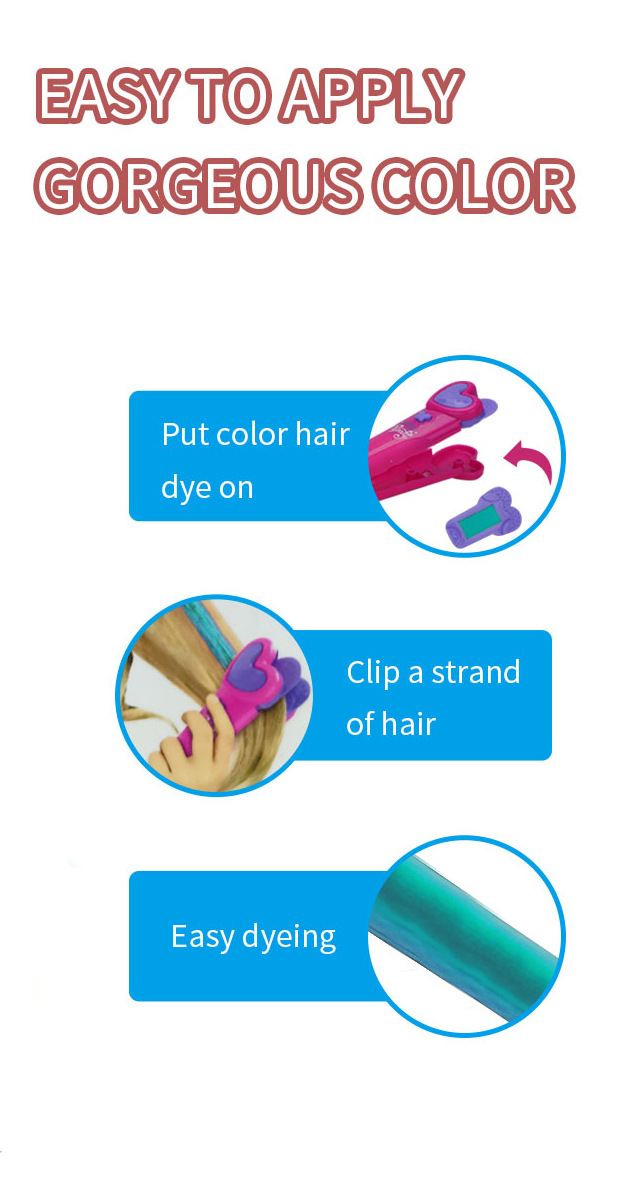 Cross-Border New Children's Hair Dyeing Stick Non-Toxic Harmless Children's Holiday Masquerade Hair Dye Cosplay Dye