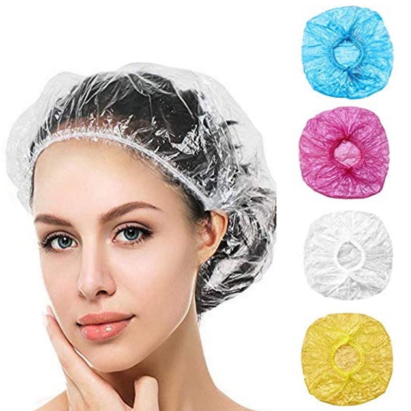 Plastic waterproof disposable shower cap, oil treatment cap, hair dye cap, shampoo shower cap bar