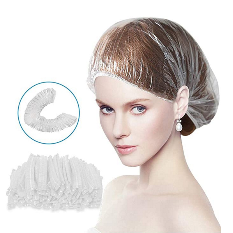 Plastic waterproof disposable shower cap, oil treatment cap, hair dye cap, shampoo shower cap bar