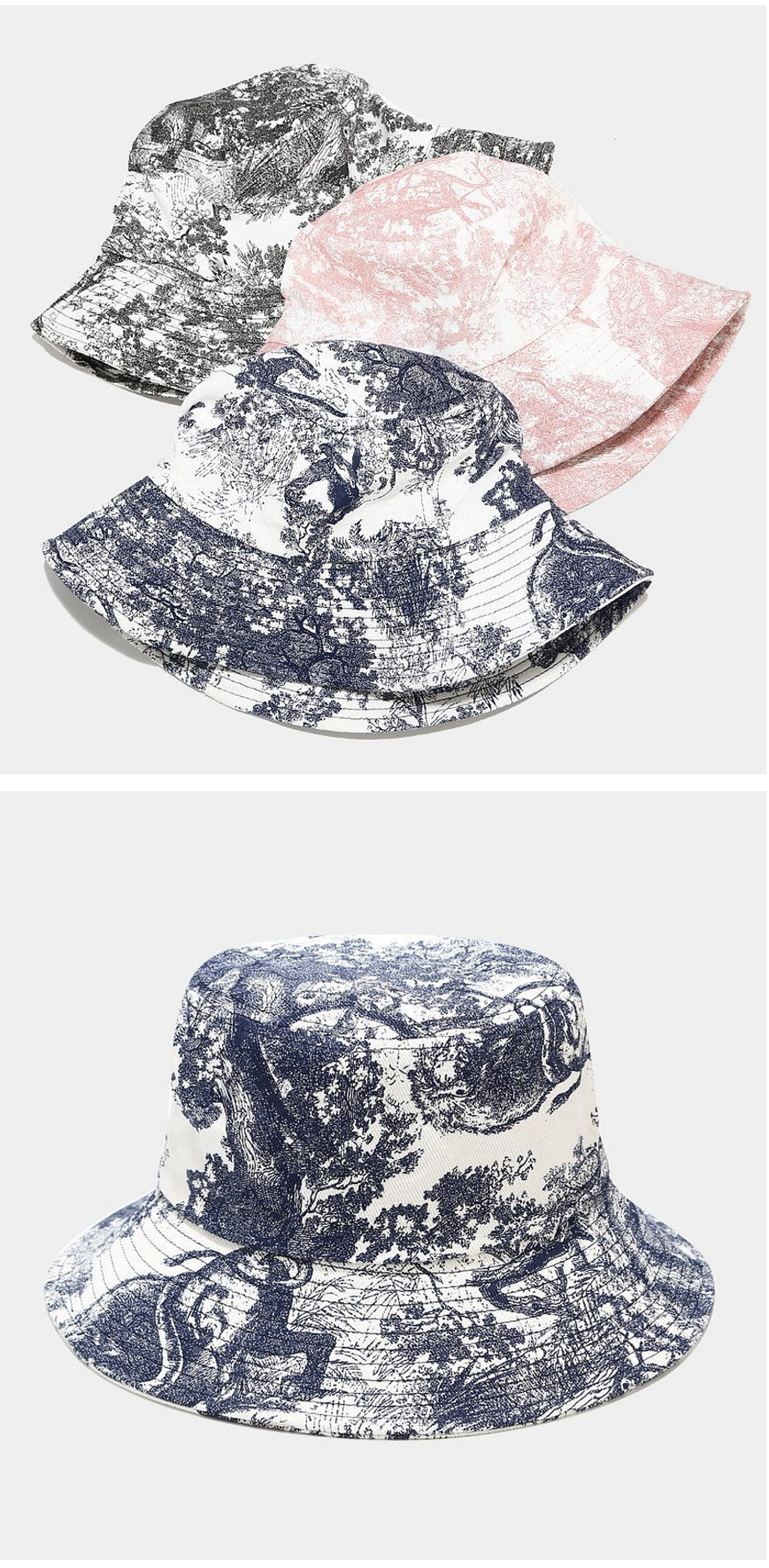 Tie-dye Abstract Ink Painting Printing Bucket Hat Wholesale 