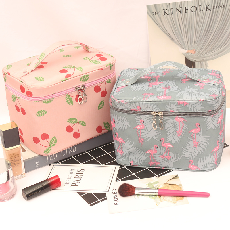 INS Internet Celebrity Small-Size Cosmetic Bag Portable Korean Simple Large Capacity Cosmetic Bag Girl Heart Toiletries Storage Bag