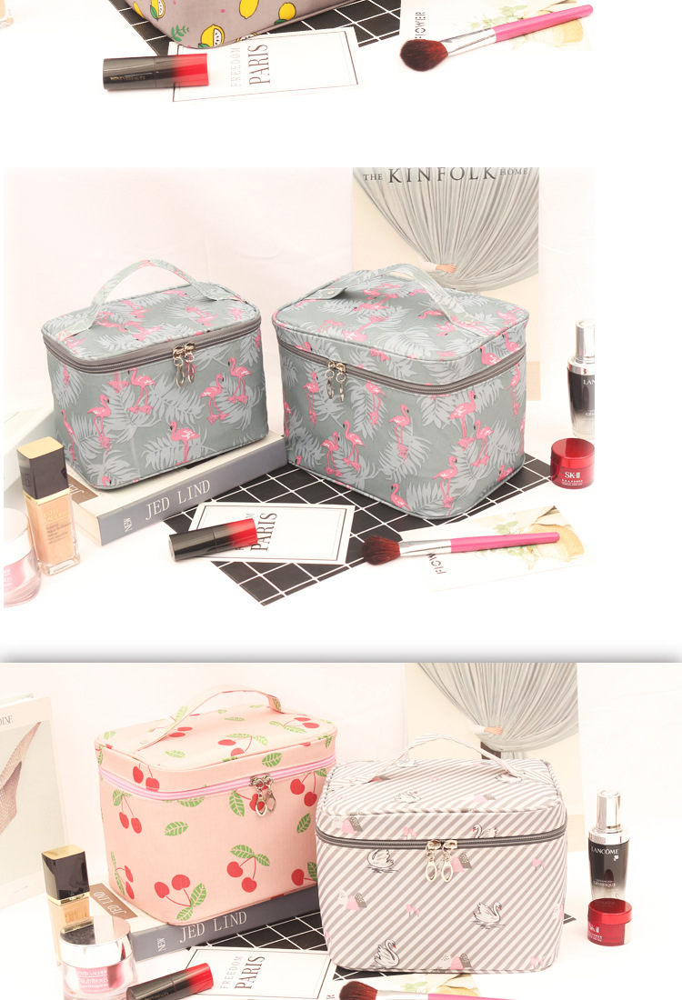 INS Internet Celebrity Small-Size Cosmetic Bag Portable Korean Simple Large Capacity Cosmetic Bag Girl Heart Toiletries Storage Bag