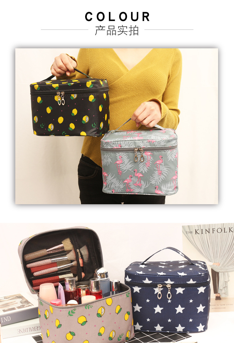 INS Internet Celebrity Small-Size Cosmetic Bag Portable Korean Simple Large Capacity Cosmetic Bag Girl Heart Toiletries Storage Bag