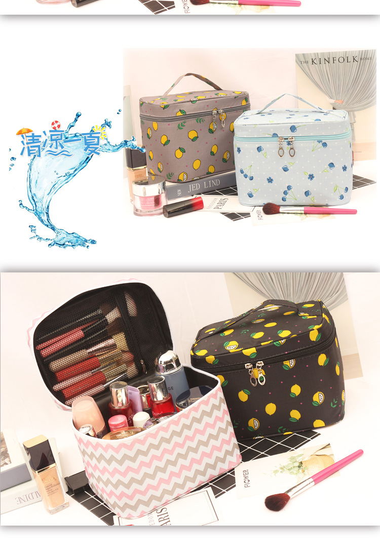 INS Internet Celebrity Small-Size Cosmetic Bag Portable Korean Simple Large Capacity Cosmetic Bag Girl Heart Toiletries Storage Bag