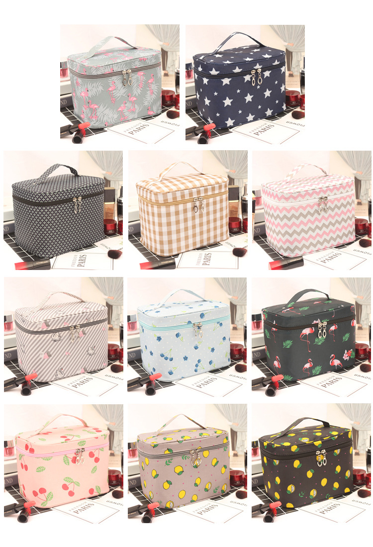 INS Internet Celebrity Small-Size Cosmetic Bag Portable Korean Simple Large Capacity Cosmetic Bag Girl Heart Toiletries Storage Bag