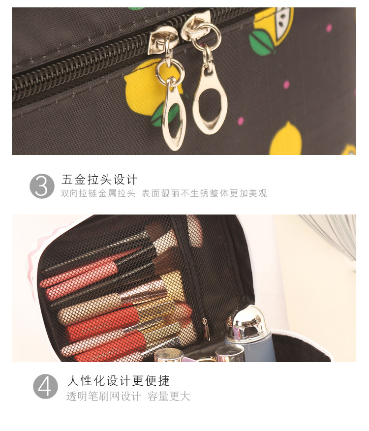 INS Internet Celebrity Small-Size Cosmetic Bag Portable Korean Simple Large Capacity Cosmetic Bag Girl Heart Toiletries Storage Bag