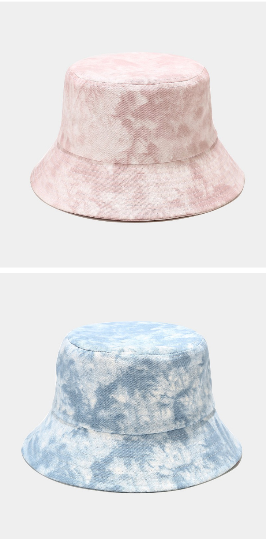 Cotton Tie-dye Unisex Bucket Hat Cap Outdoor Travel Sun Prot