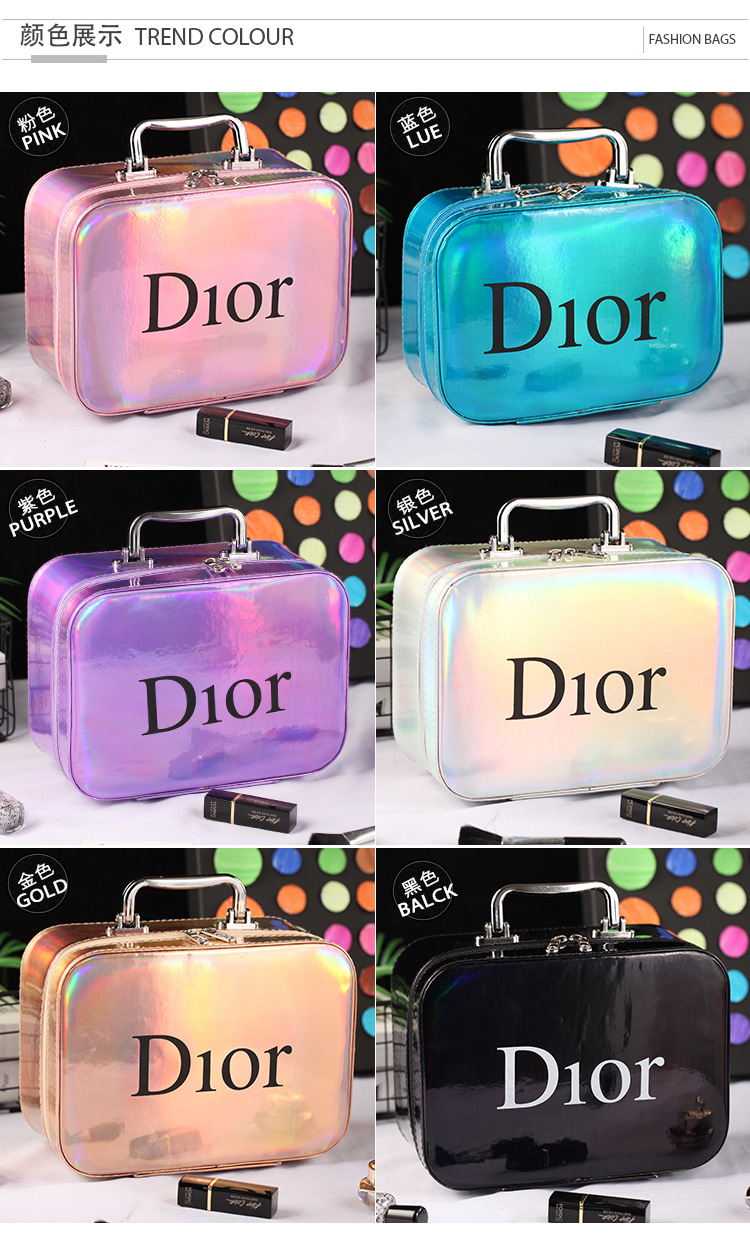 Small-Size Cosmetic Bag Portable Korean Simple Mini Girl Heart Cute Storage Box Large Capacity Portable Cosmetic Case