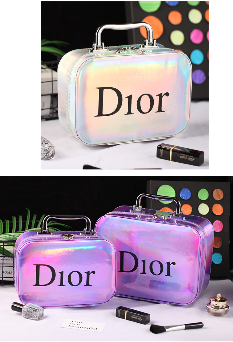 Small-Size Cosmetic Bag Portable Korean Simple Mini Girl Heart Cute Storage Box Large Capacity Portable Cosmetic Case