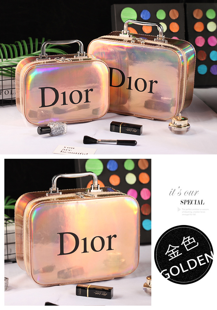 Small-Size Cosmetic Bag Portable Korean Simple Mini Girl Heart Cute Storage Box Large Capacity Portable Cosmetic Case