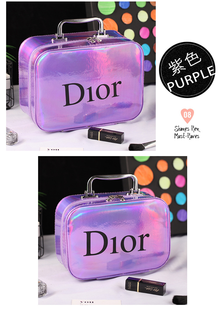 Small-Size Cosmetic Bag Portable Korean Simple Mini Girl Heart Cute Storage Box Large Capacity Portable Cosmetic Case
