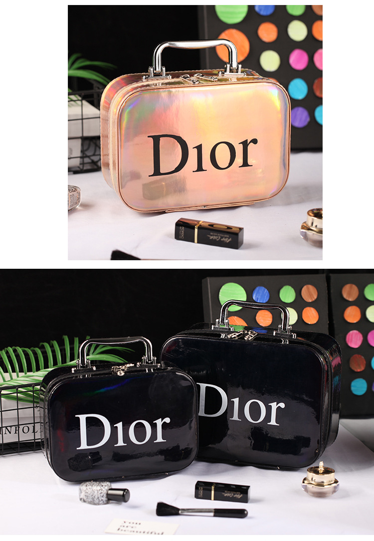 Small-Size Cosmetic Bag Portable Korean Simple Mini Girl Heart Cute Storage Box Large Capacity Portable Cosmetic Case