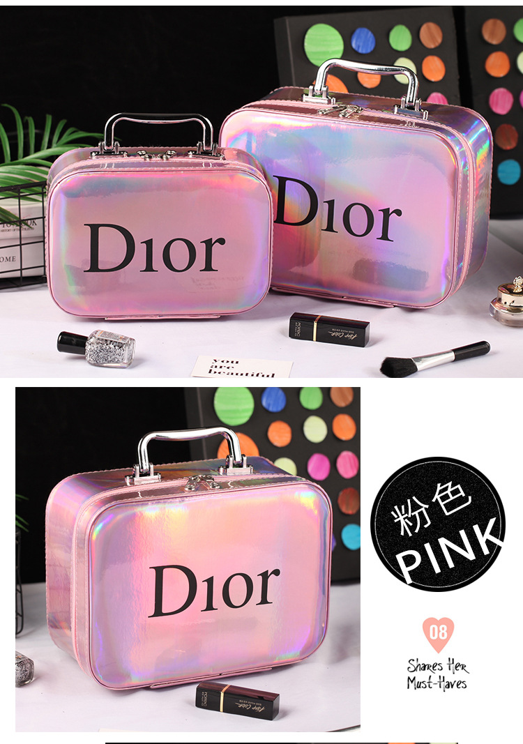 Small-Size Cosmetic Bag Portable Korean Simple Mini Girl Heart Cute Storage Box Large Capacity Portable Cosmetic Case