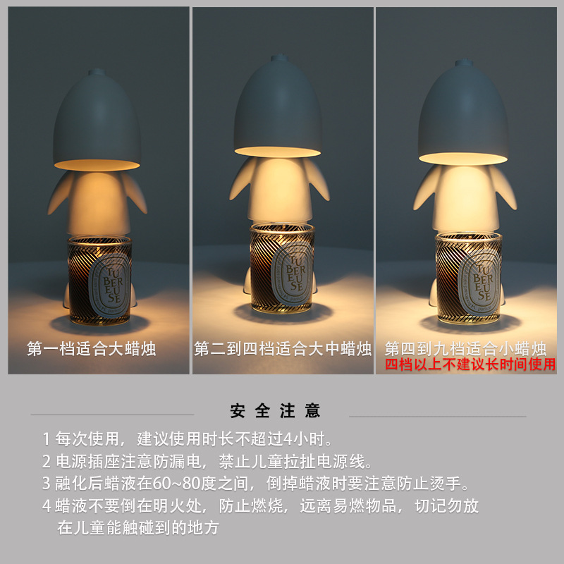 Aromatherapy Candle Robot Wax Melting Lamp Ins Simple Girly Bedroom Bedside Decorations Wax Melting Candle Fragrance Lamp Aromatherapy Candle Robot Wax Melting Lamp Ins Simple Girly Bedroom Bedside Decorations Wax Melting Candle Fragrance Lamp