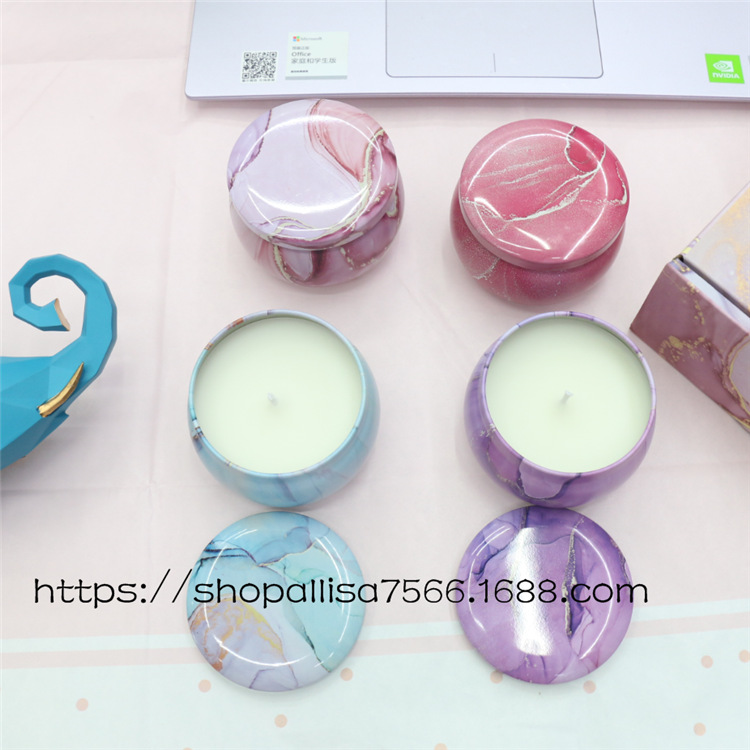 Factory Direct Sales Creative round Iron Can Aromatherapy Candle Handmade Plant Wax Room Fragrance for European and American Festivals Factory Direct Sales Creative round Iron Can Aromatherapy Candle Handmade Plant Wax Room Fragrance for European and American Festivals