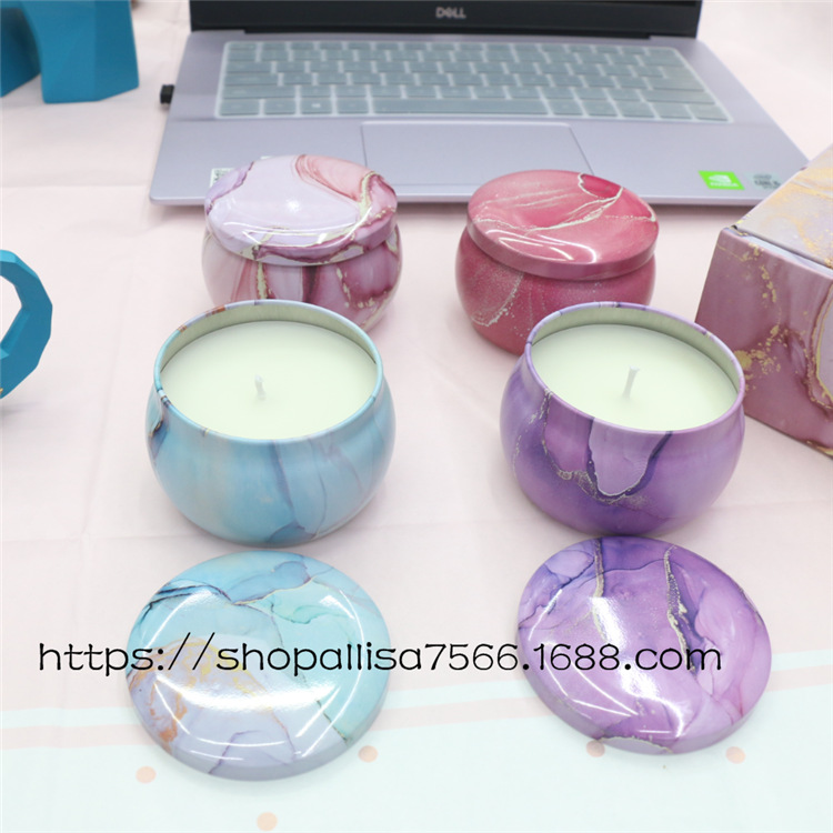 Factory Direct Sales Creative round Iron Can Aromatherapy Candle Handmade Plant Wax Room Fragrance for European and American Festivals Factory Direct Sales Creative round Iron Can Aromatherapy Candle Handmade Plant Wax Room Fragrance for European and American Festivals