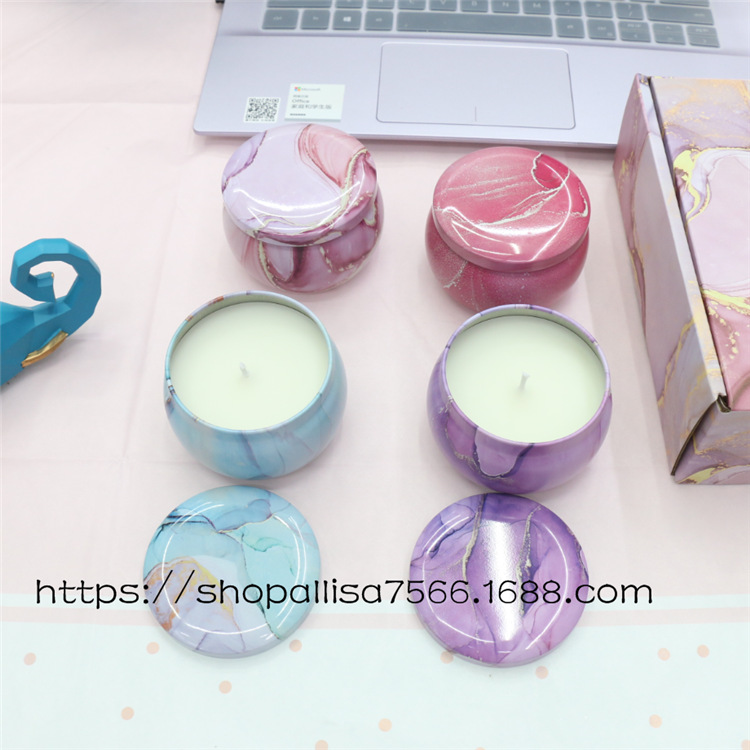 Factory Direct Sales Creative round Iron Can Aromatherapy Candle Handmade Plant Wax Room Fragrance for European and American Festivals Factory Direct Sales Creative round Iron Can Aromatherapy Candle Handmade Plant Wax Room Fragrance for European and American Festivals