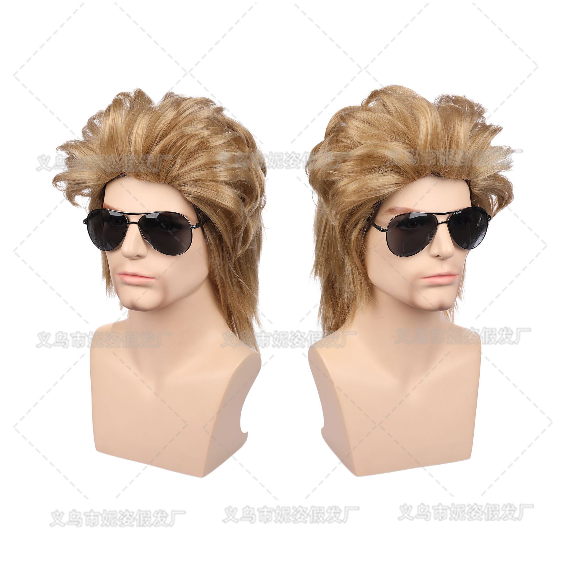 New Product BestSelling Wig Men's Short Curly Hair Dyed Rose Net Wig Sheath Currently Available Whole New Product BestSelling Wig Men's Short Curly Hair Dyed Rose Net Wig Sheath Currently Available Whole