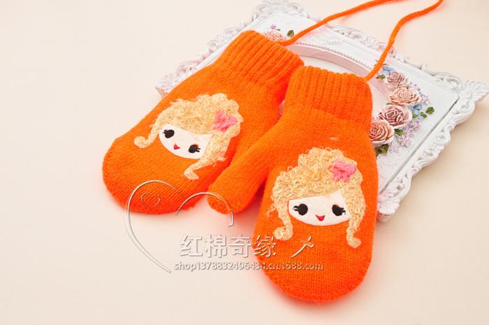 2013 Korean blonde girl cute double gloves 2013 Korean blonde girl cute double gloves