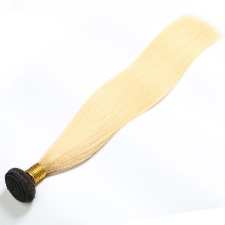 12A Clockwork Hair Weft 613 Gold Hair Weft Blonde Hair Straight Stock Spot Gold Wig Connection Method