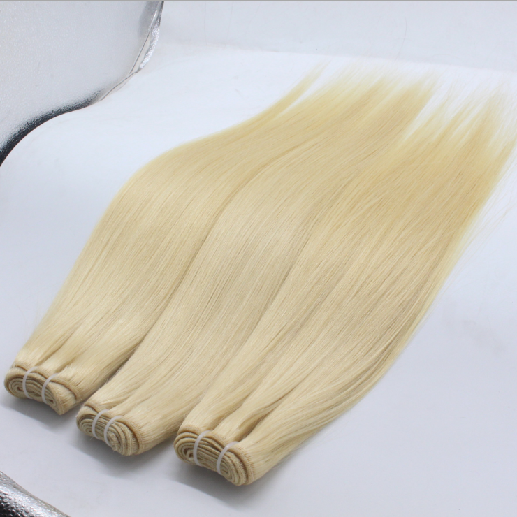 12A Clockwork Hair Weft 613 Gold Hair Weft Blonde Hair Straight Stock Spot Gold Wig Connection Method 12A Clockwork Hair Weft 613 Gold Hair Weft Blonde Hair Straight Stock Spot Gold Wig Connection Method