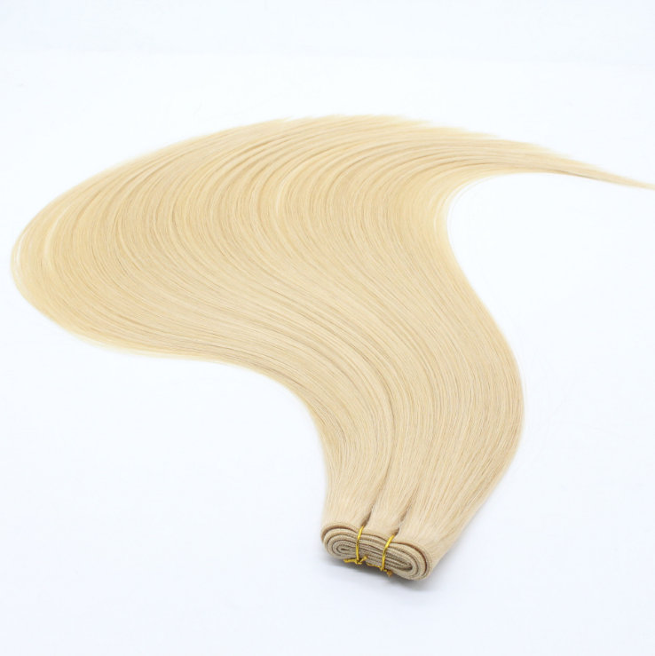 12A Clockwork Hair Weft 613 Gold Hair Weft Blonde Hair Straight Stock Spot Gold Wig Connection Method 12A Clockwork Hair Weft 613 Gold Hair Weft Blonde Hair Straight Stock Spot Gold Wig Connection Method