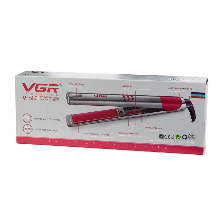 VGR580 constant temperature curling hair straightener cross-border foreign trade wholesale