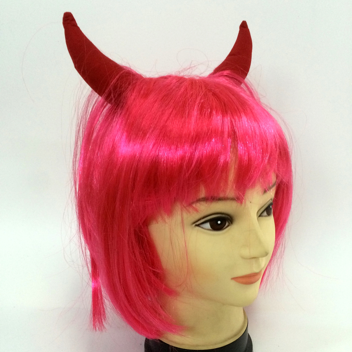 Halloween wig Ox horn hair short wig