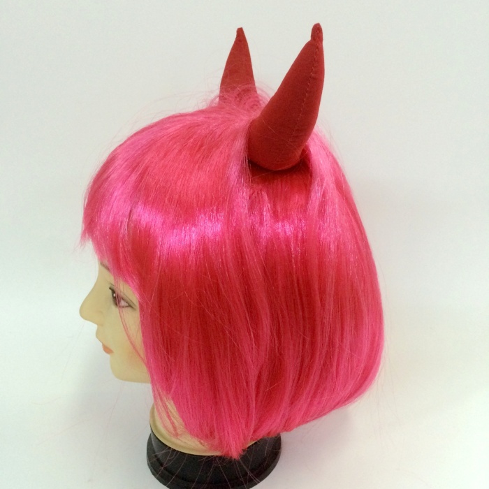 Halloween wig Ox horn hair short wig Halloween wig Ox horn hair short wig