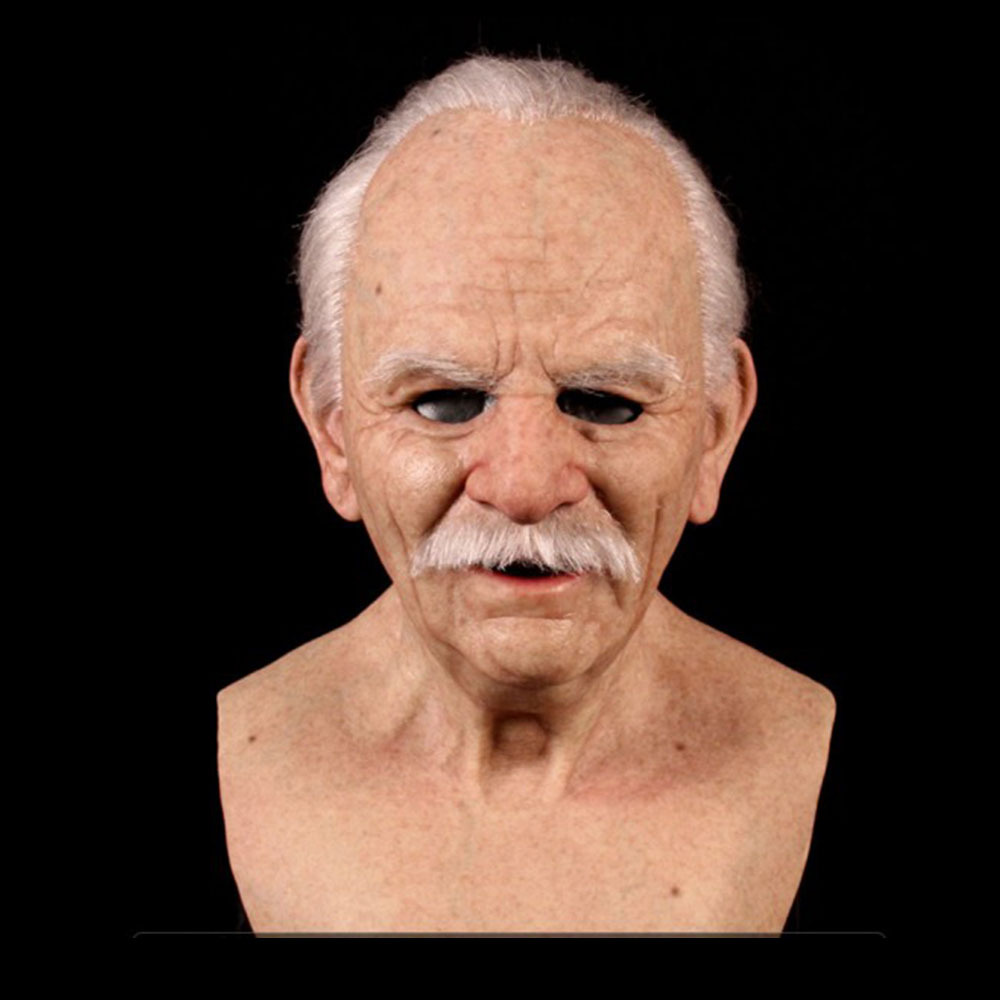 Independent Station Popular Old Man and Grandpa Face Wig Old Man Mask Horror Head Cover ICOs Halloween Peripheral Independent Station Popular Old Man and Grandpa Face Wig Old Man Mask Horror Head Cover ICOs Halloween Peripheral