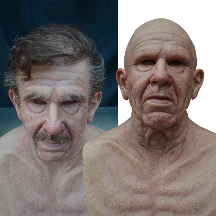 Halloween Independent Station Hot Old Mask Horror Wig Headgear Dress Props Halloween Independent Station Hot Old Mask Horror Wig Headgear Dress Props