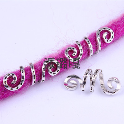 Hair Extension Ring Regal Dreadlock Wig Beaded Hair Band Hair Ring Wig Braid Hair Vintage Alloy Hair Band