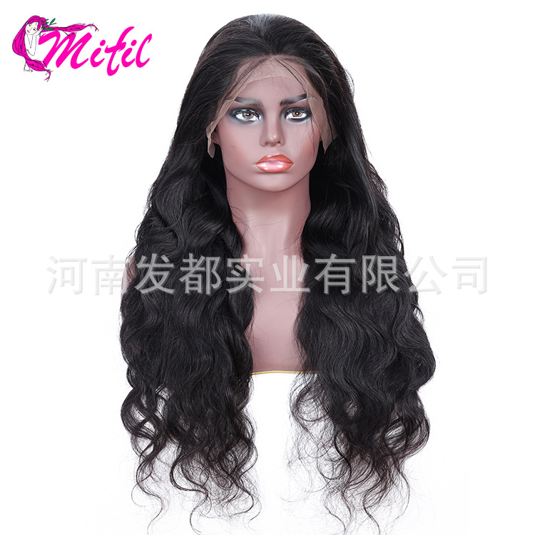  Human Hair Wigs HD Transparent Front Lace 13*4Body Wave Female Hair Wig